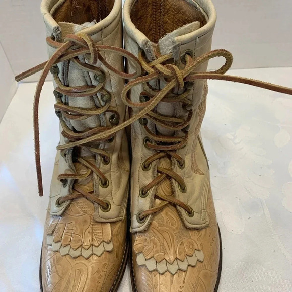 Vintage Larry Manhan Nattool Roper Boots Size 6.5 granny, core cowgirl leather - Picture 7 of 10